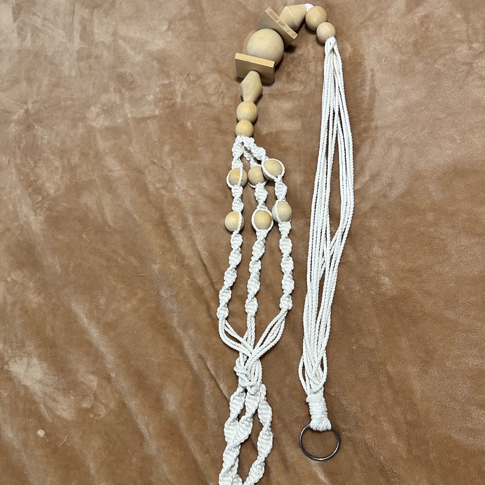 Boho Macrame Double Plant Hanger